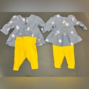 Just One You made by Carter’s Daisy Yellow Twin Set - size NB